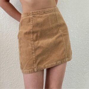Forever 21 A-line light brown corduroy mini skirt